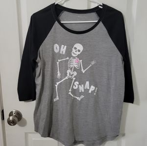 Halloween baseball tee